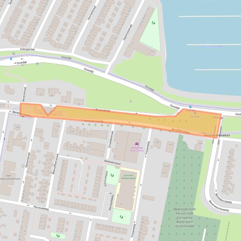 Kaart van postcodegebied 3077CK.