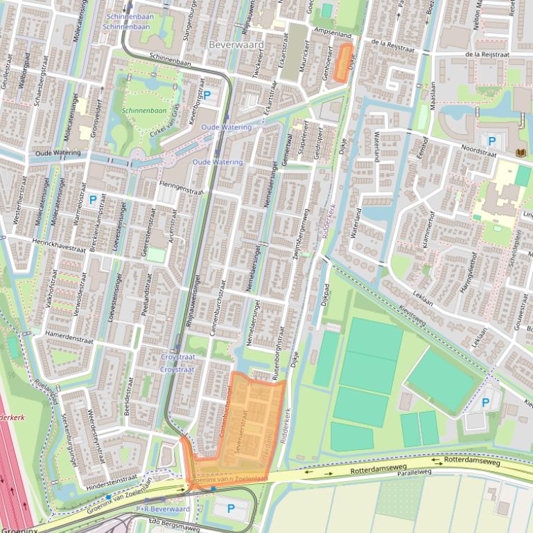 Kaart van postcodegebied 3077CM.