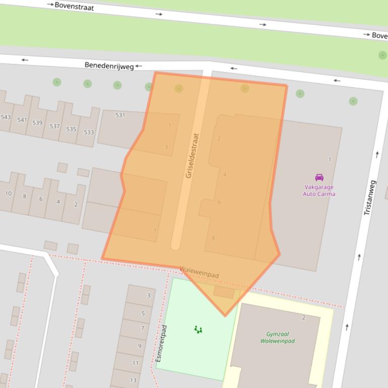 Kaart van postcodegebied 3077CN.