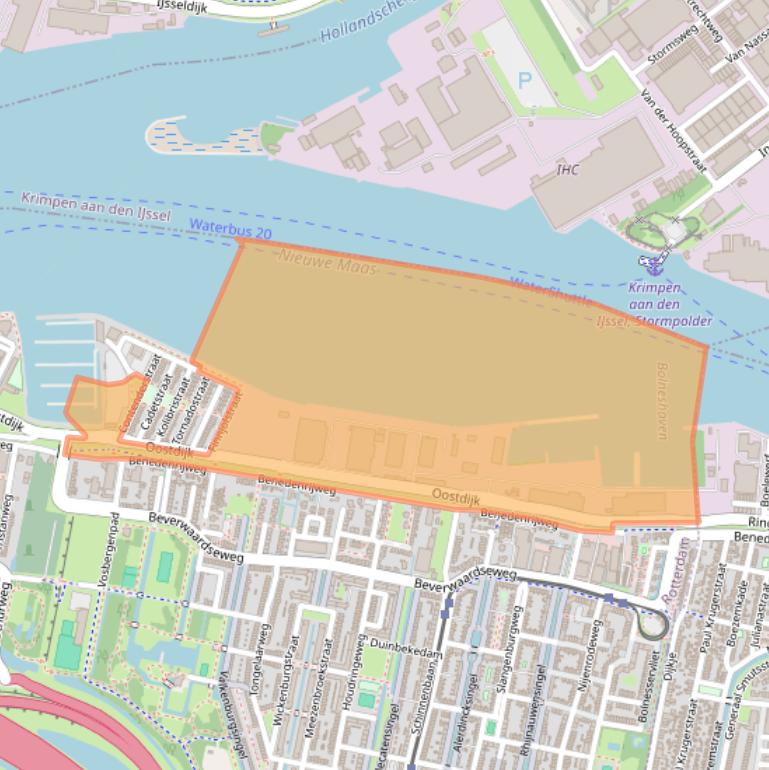 Kaart van postcodegebied 3077CP.