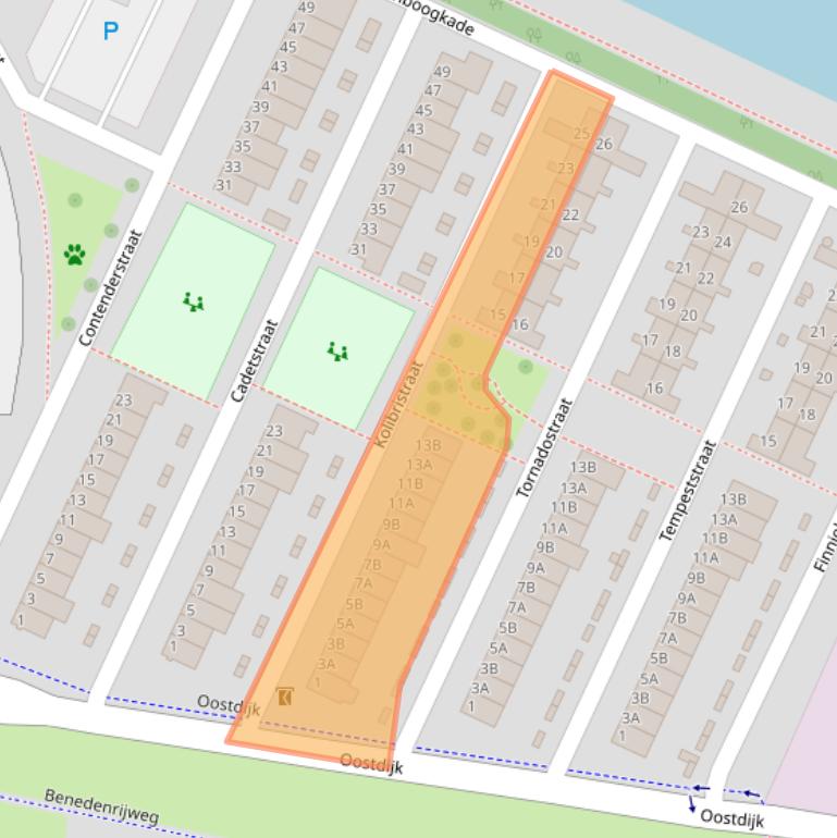 Kaart van postcodegebied 3077CS.