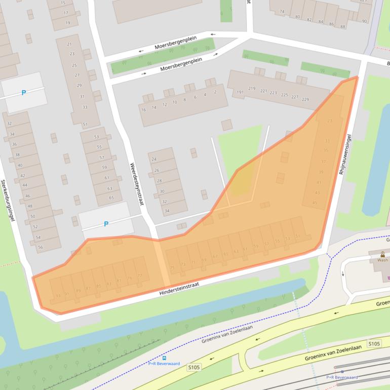 Kaart van postcodegebied 3077DA.