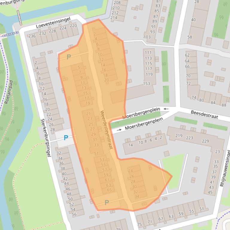Kaart van postcodegebied 3077DD.
