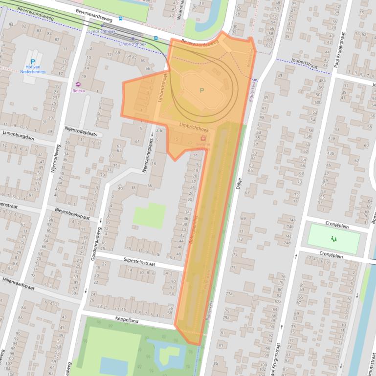 Kaart van postcodegebied 3077EM.