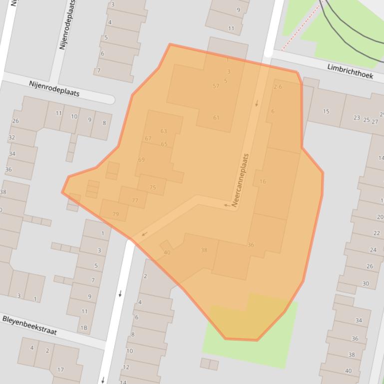 Kaart van postcodegebied 3077EP.