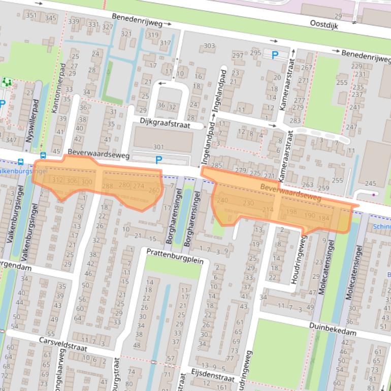 Kaart van postcodegebied 3077GD.