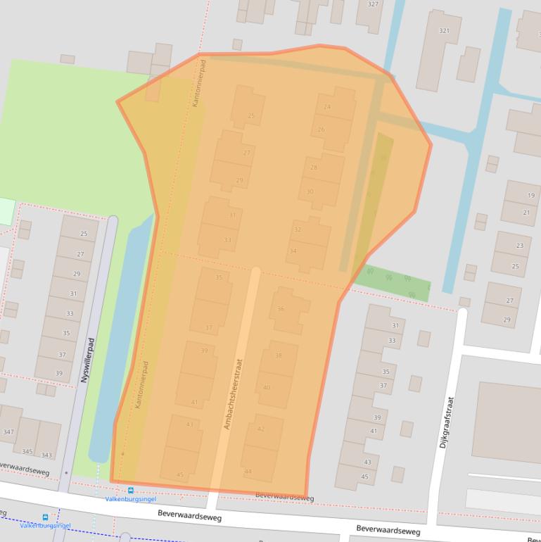 Kaart van postcodegebied 3077GJ.
