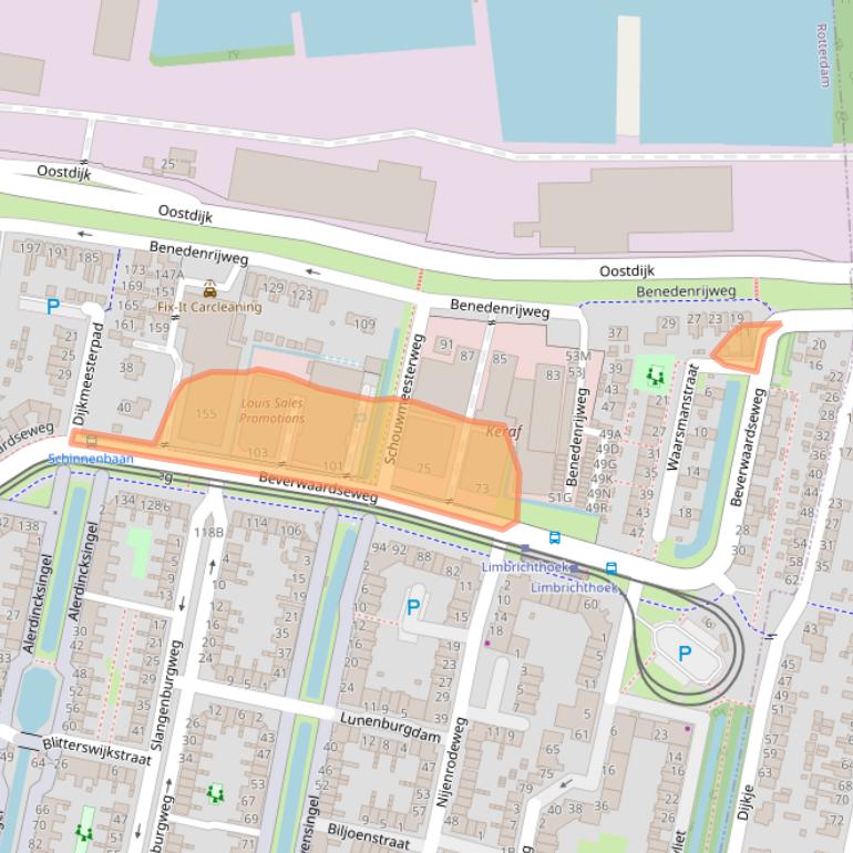 Kaart van postcodegebied 3077GK.