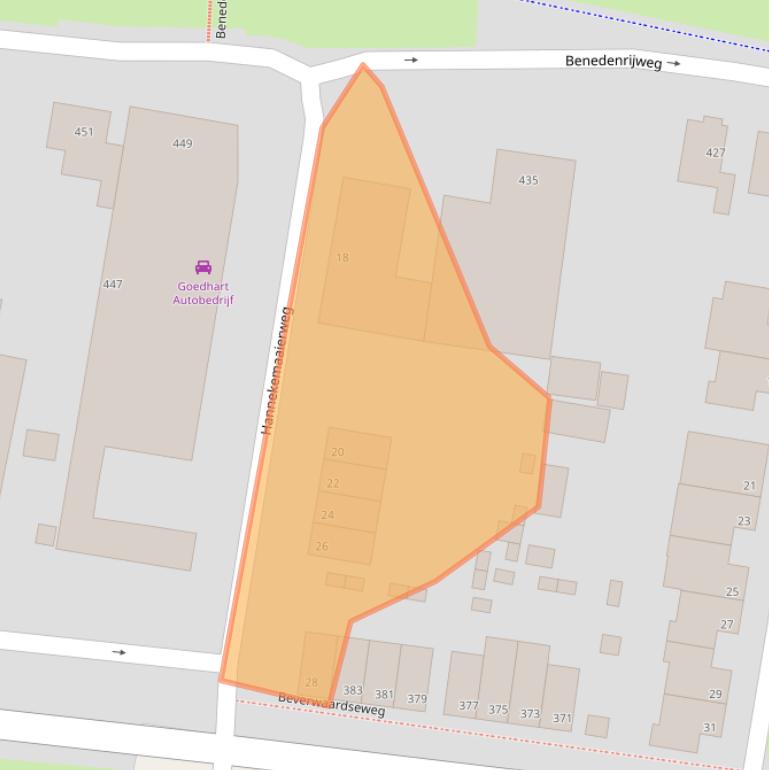 Kaart van postcodegebied 3077GR.