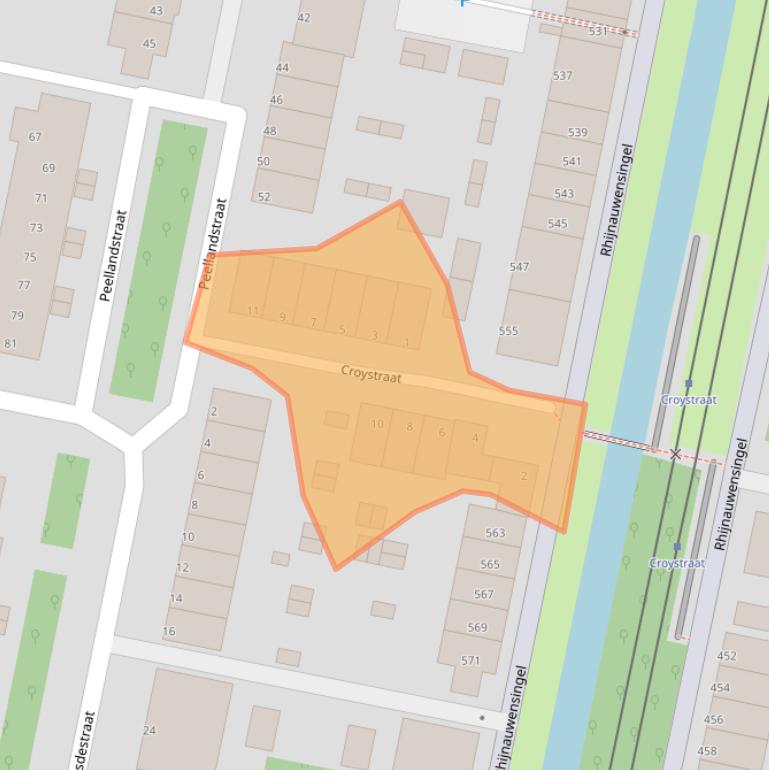 Kaart van postcodegebied 3077HC.