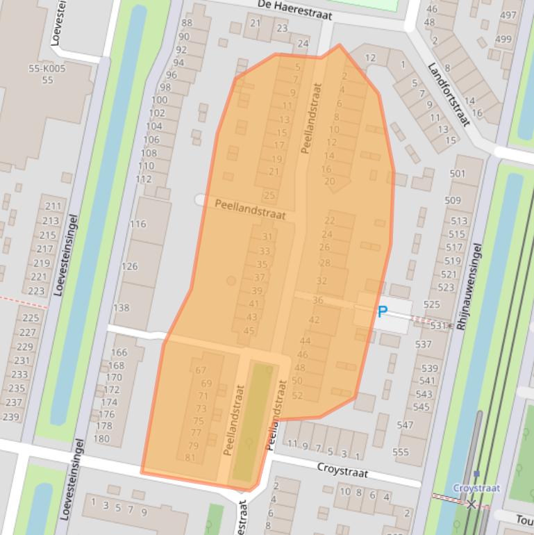 Kaart van postcodegebied 3077HK.