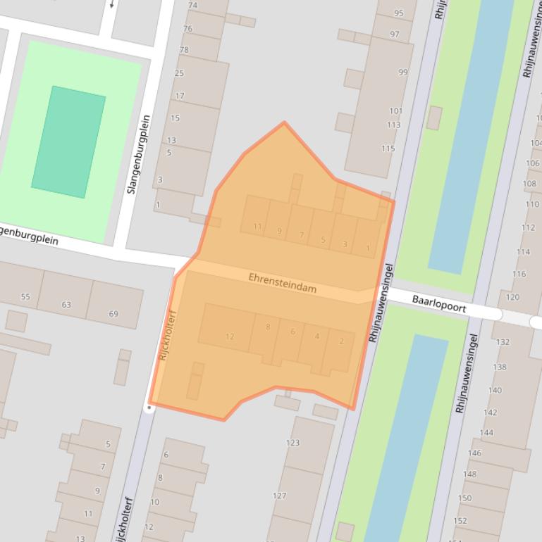 Kaart van postcodegebied 3077JE.