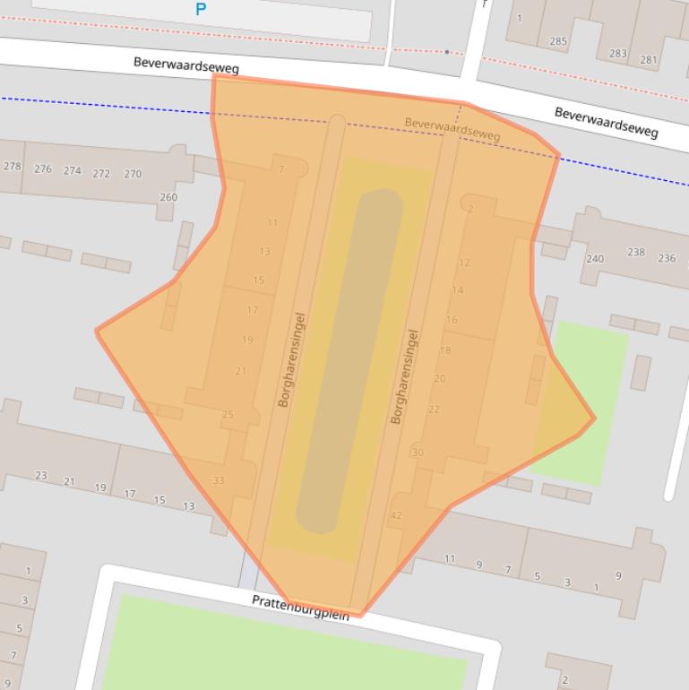 Kaart van postcodegebied 3077KA.