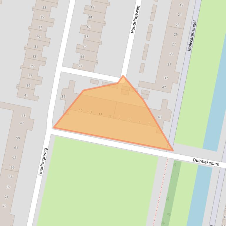Kaart van postcodegebied 3077KB.