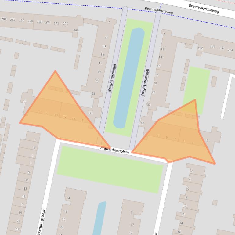 Kaart van postcodegebied 3077KN.
