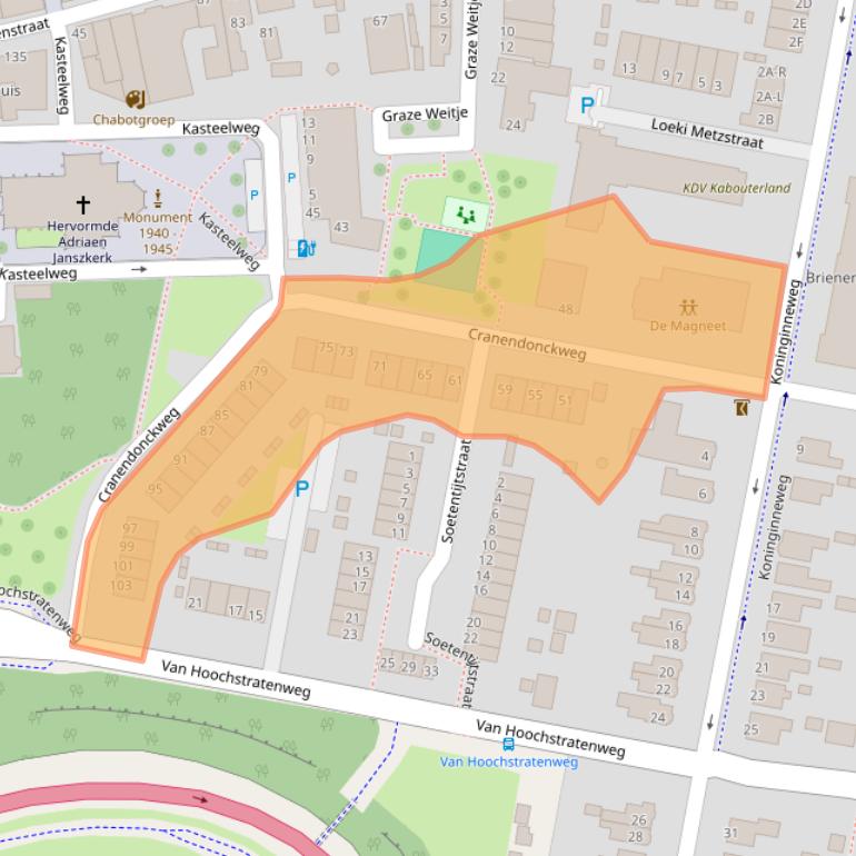 Kaart van postcodegebied 3077LA.