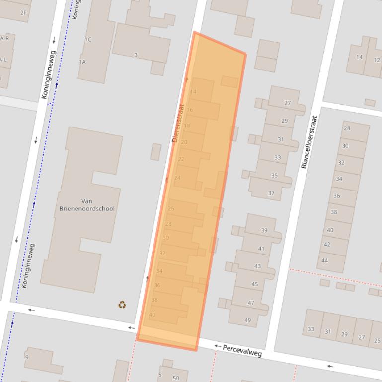 Kaart van postcodegebied 3077LD.