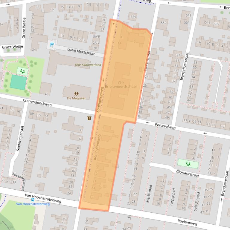 Kaart van postcodegebied 3077LE.
