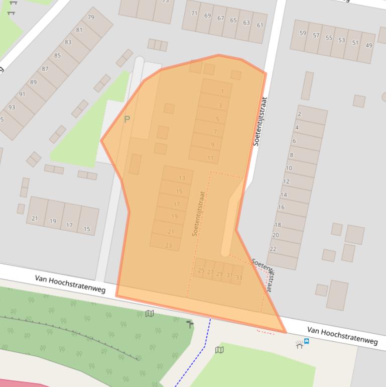 Kaart van postcodegebied 3077LM.