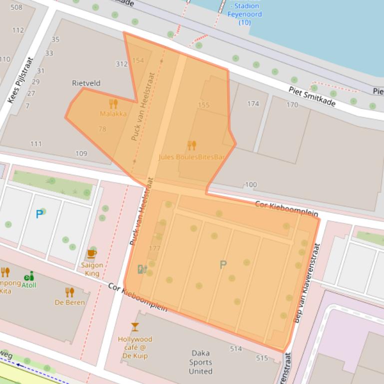 Kaart van postcodegebied 3077MG.