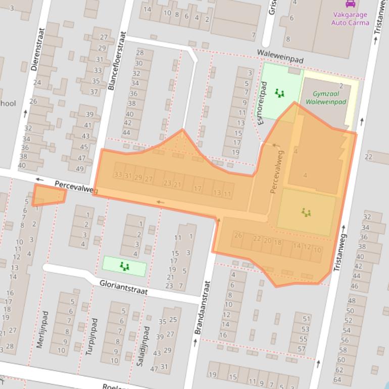 Kaart van postcodegebied 3077NK.