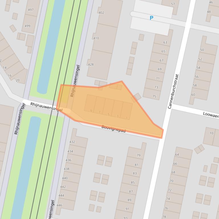 Kaart van postcodegebied 3077PB.