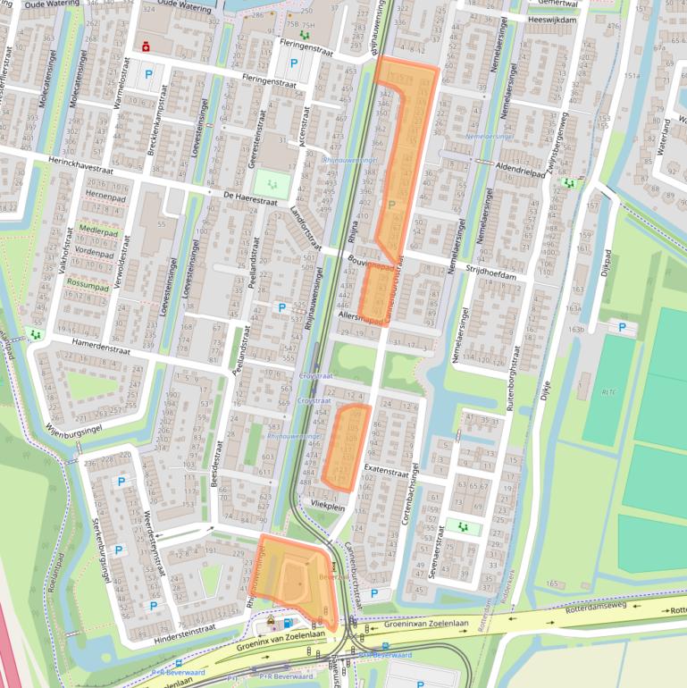 Kaart van postcodegebied 3077PC.