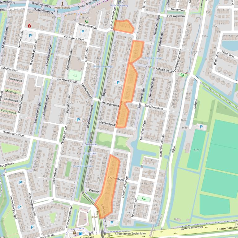 Kaart van postcodegebied 3077PD.