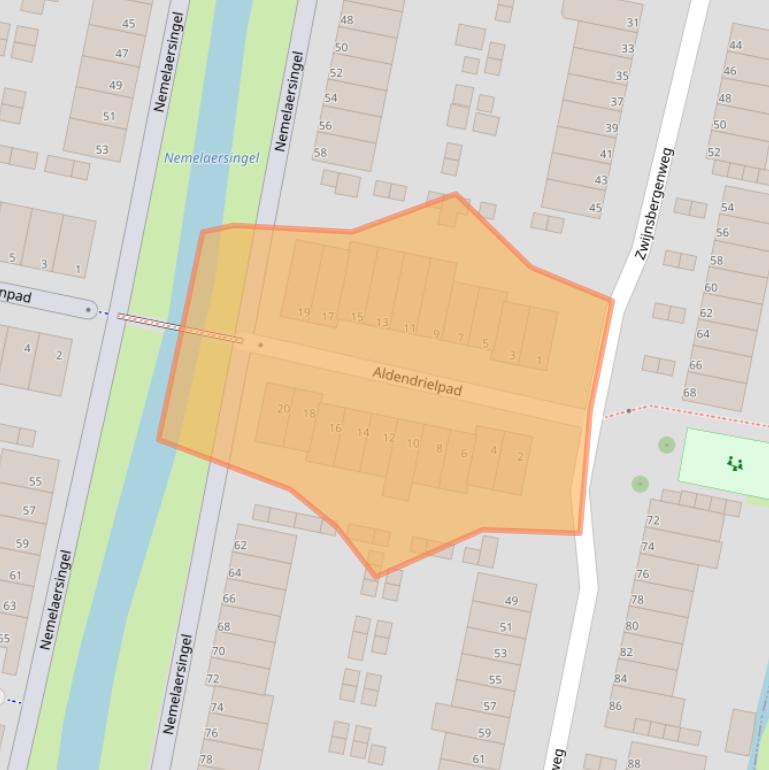 Kaart van postcodegebied 3077PS.