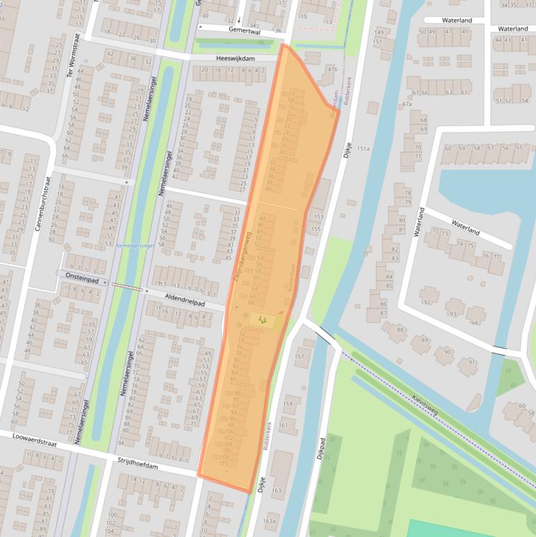 Kaart van postcodegebied 3077PW.