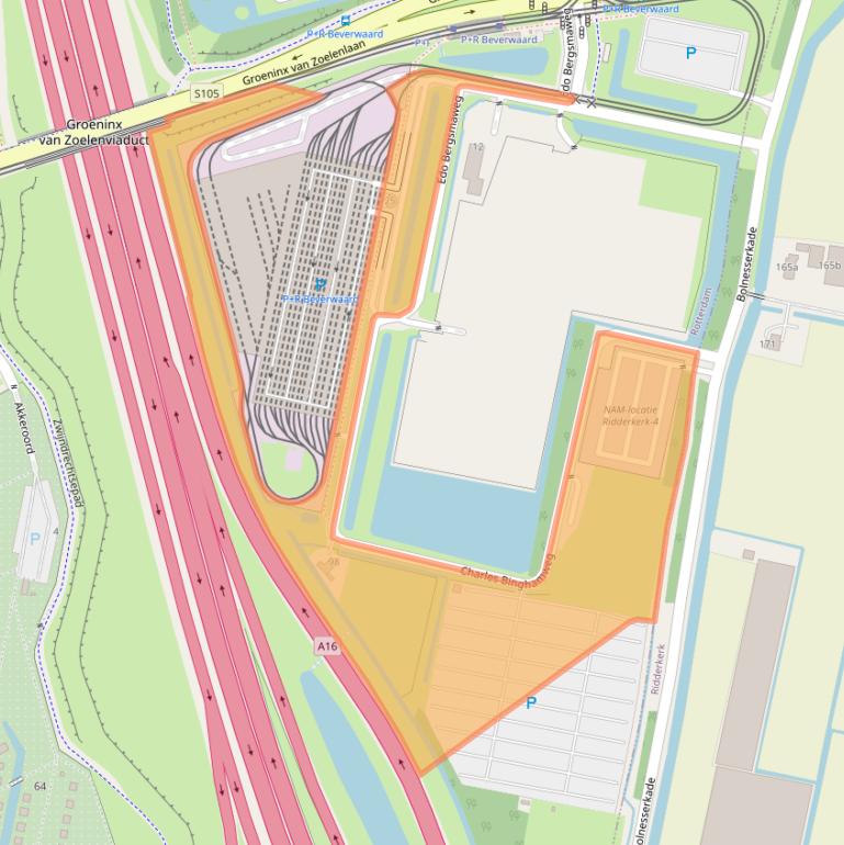 Kaart van postcodegebied 3077PZ.