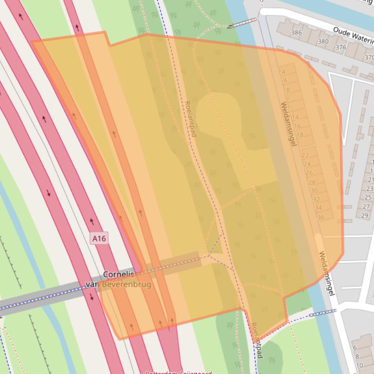 Kaart van postcodegebied 3077RM.