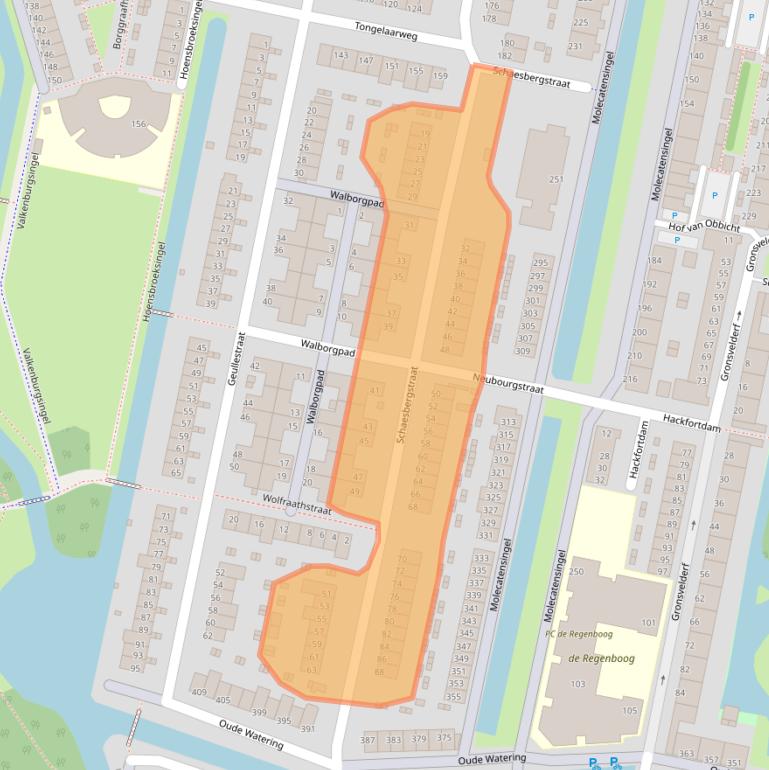 Kaart van postcodegebied 3077RP.