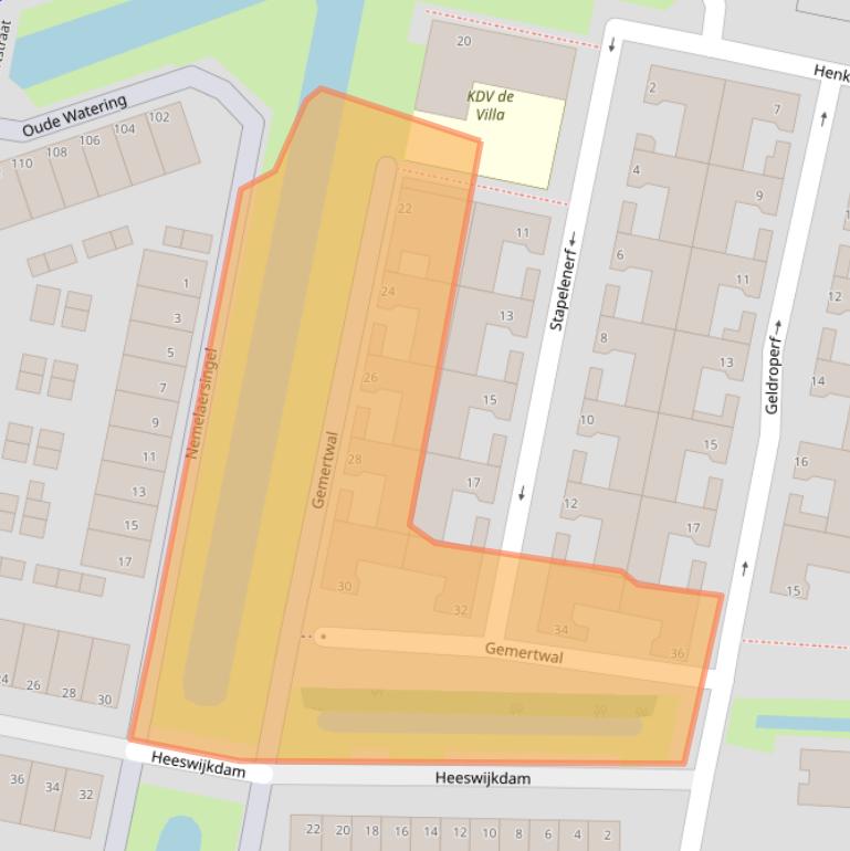 Kaart van postcodegebied 3077RV.