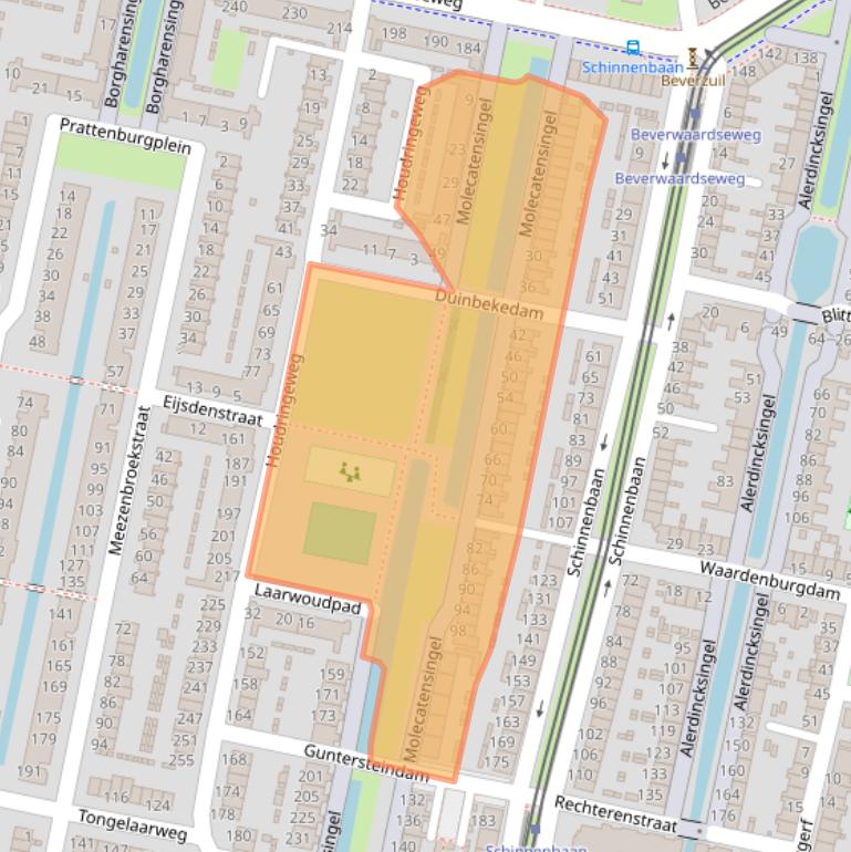 Kaart van postcodegebied 3077SG.