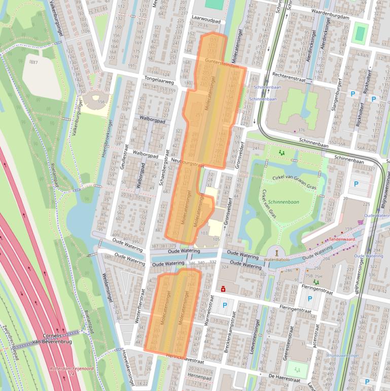 Kaart van postcodegebied 3077SH.