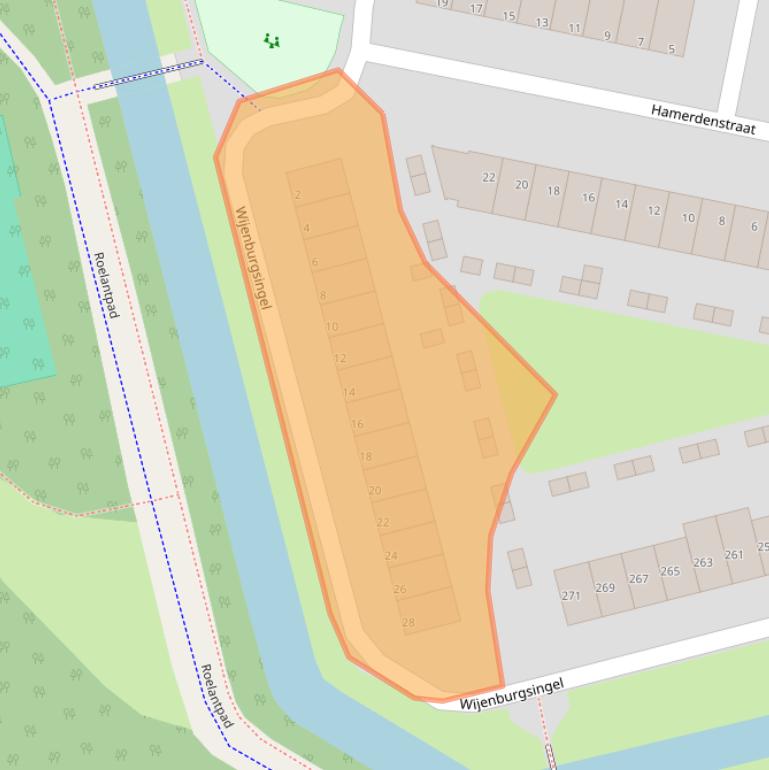 Kaart van postcodegebied 3077SZ.