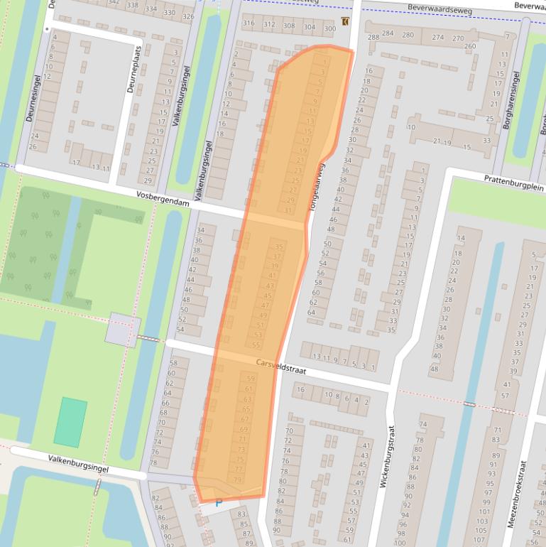 Kaart van postcodegebied 3077TB.