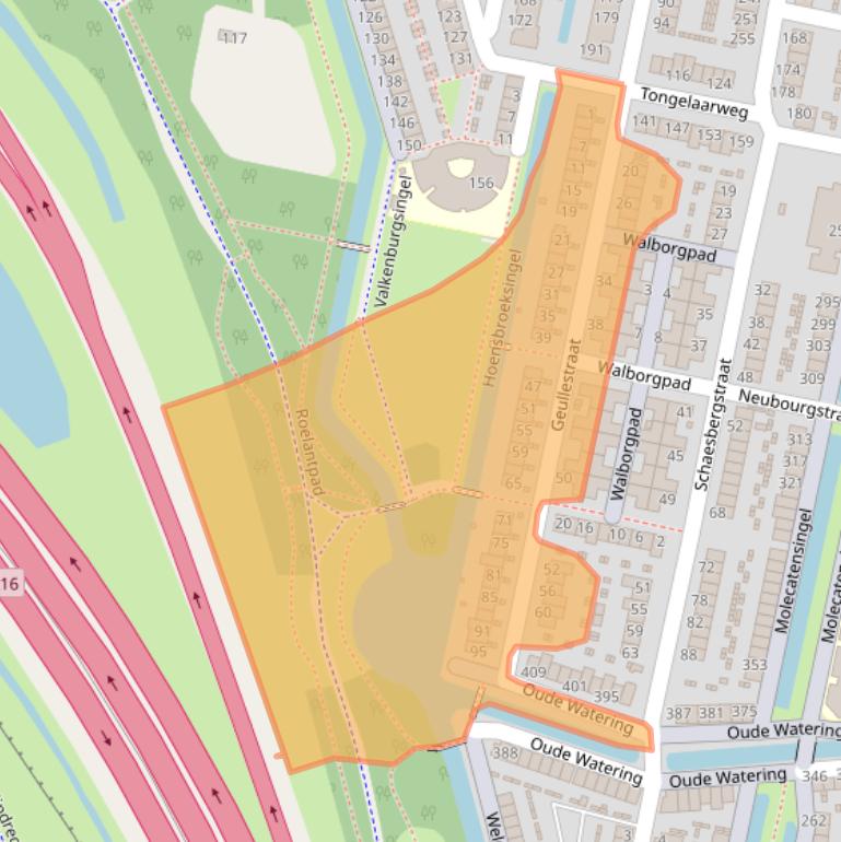 Kaart van postcodegebied 3077TR.