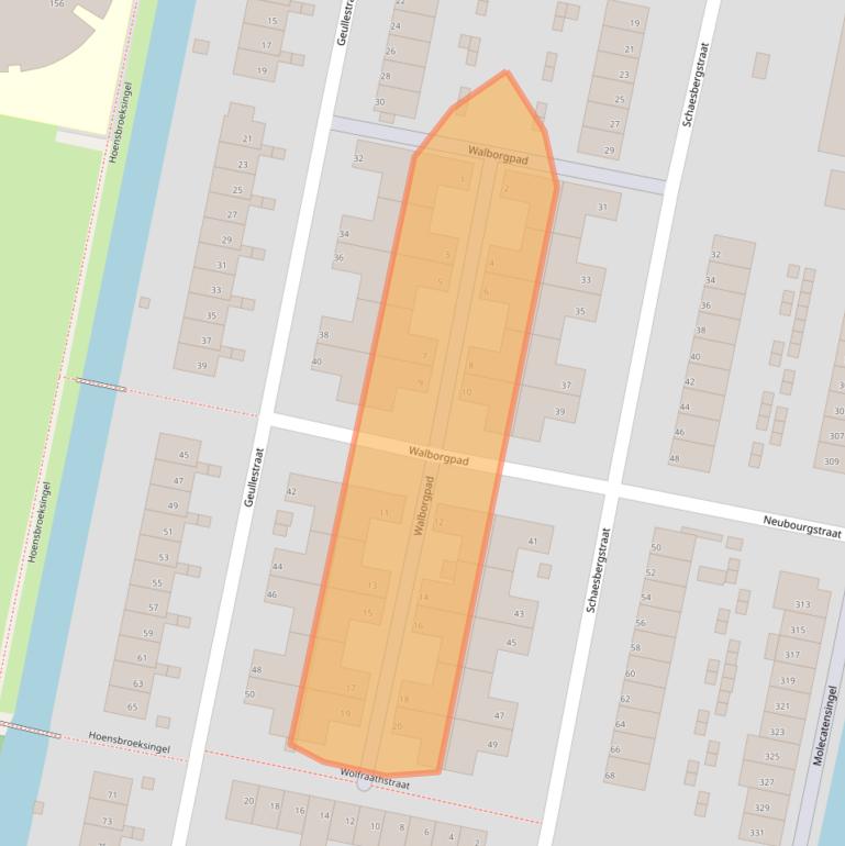 Kaart van postcodegebied 3077TT.