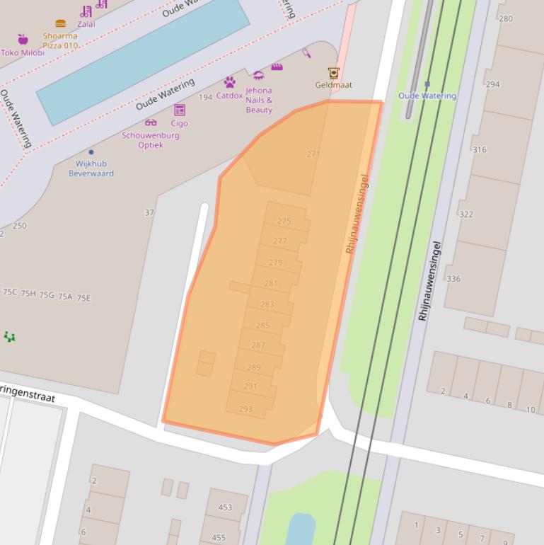 Kaart van postcodegebied 3077VE.