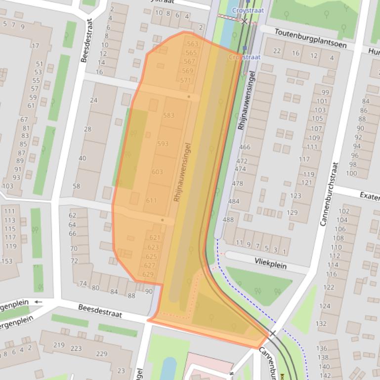 Kaart van postcodegebied 3077VJ.