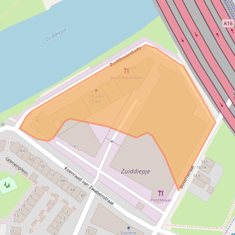 Kaart van postcodegebied 3077WC.