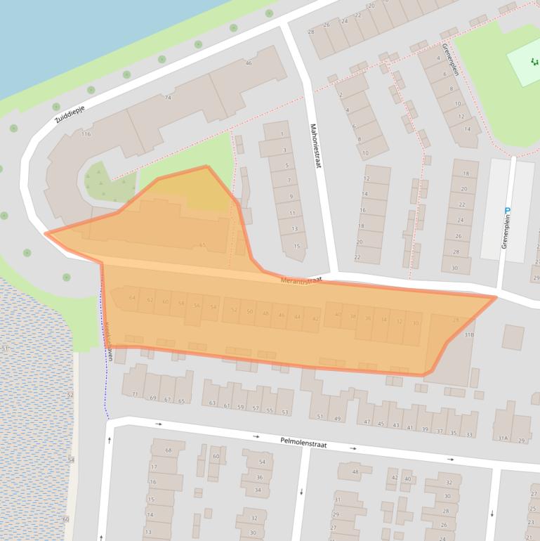 Kaart van postcodegebied 3077WE.