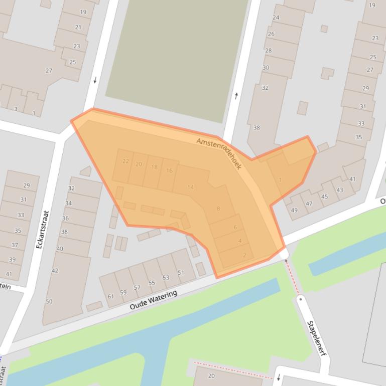 Kaart van postcodegebied 3077XB.