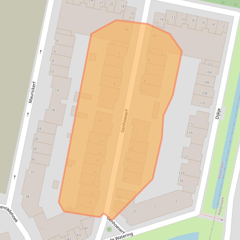 Kaart van postcodegebied 3077XE.