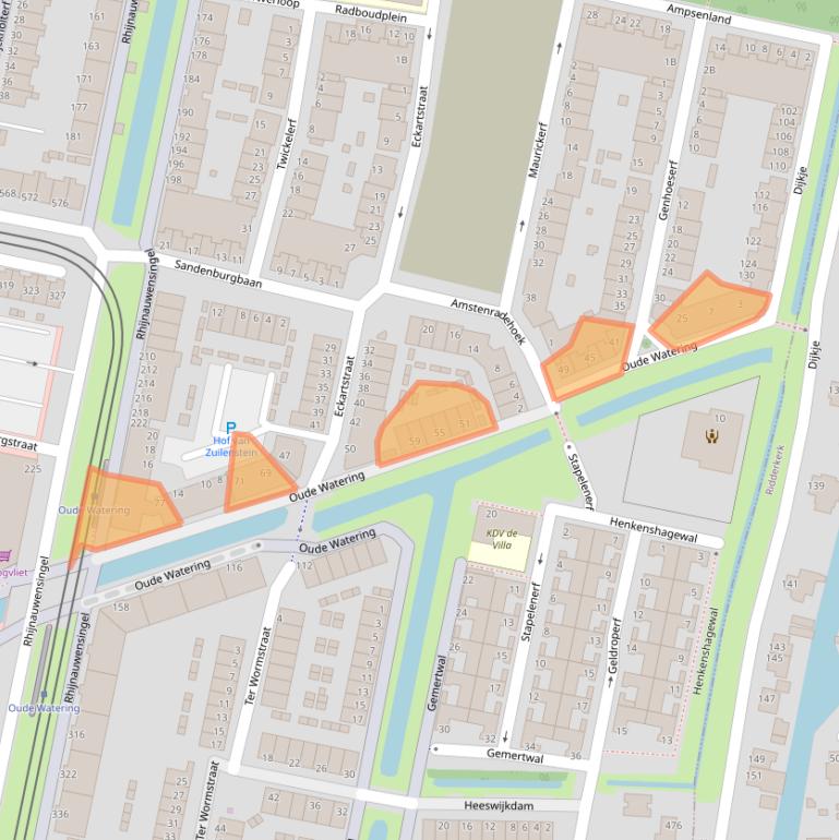 Kaart van postcodegebied 3077XN.