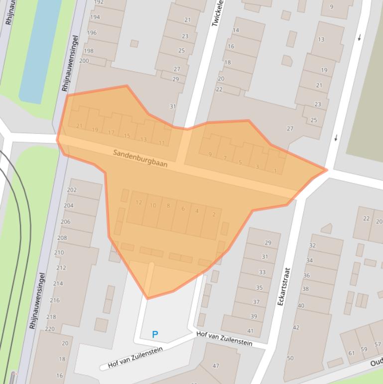 Kaart van postcodegebied 3077XT.