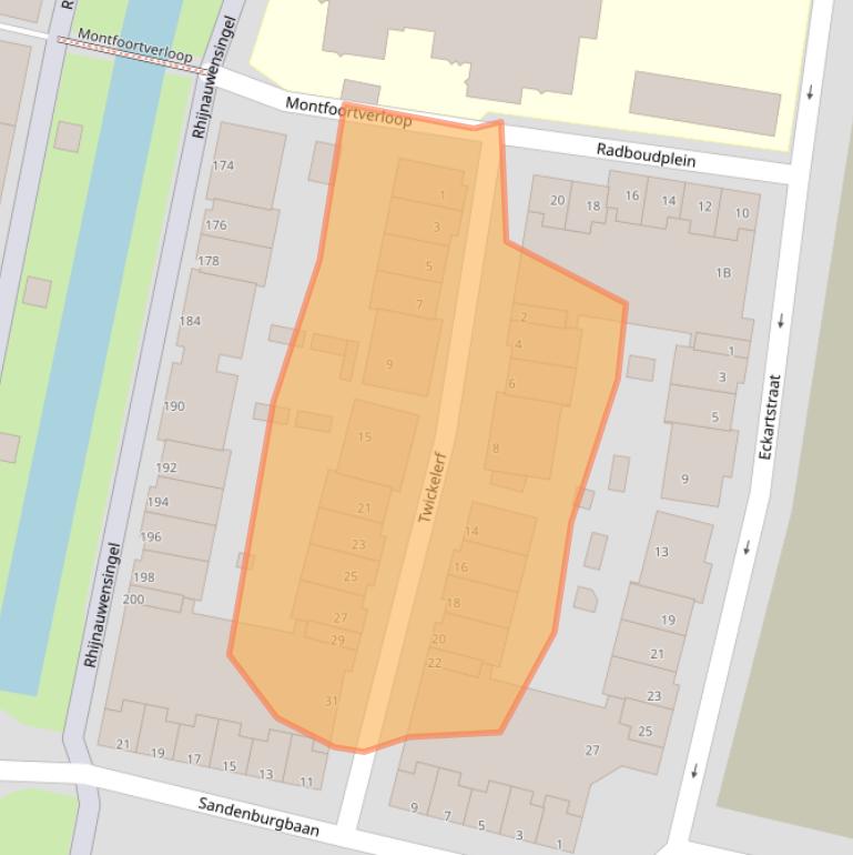 Kaart van postcodegebied 3077XV.