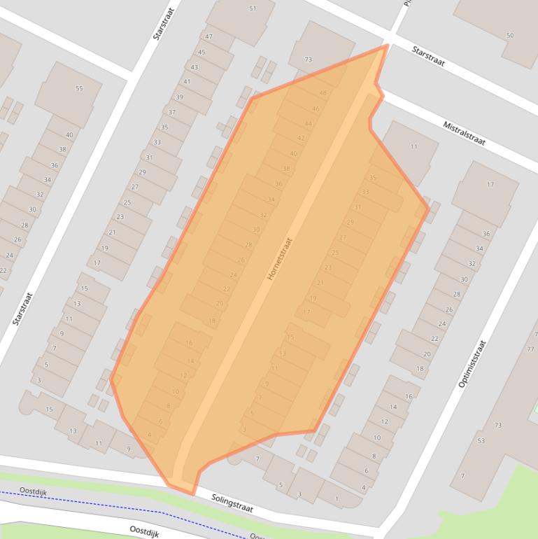 Kaart van postcodegebied 3077ZA.